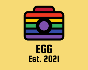 Photo Studio - Colorful Rainbow Camera logo design