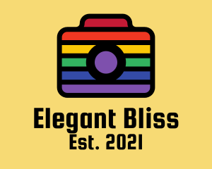 Camera Repair - Colorful Rainbow Camera logo design