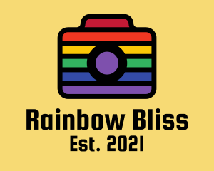 Colorful Rainbow Camera  logo design