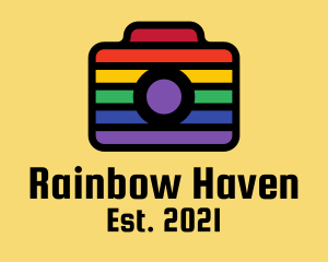 Colorful Rainbow Camera  logo design