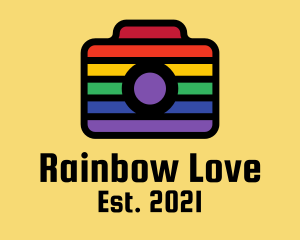 Colorful Rainbow Camera  logo design