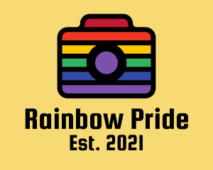 Colorful Rainbow Camera  logo design