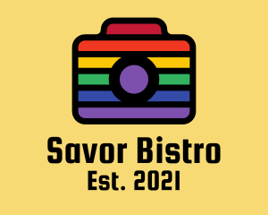 Photo Editing - Colorful Rainbow Camera logo design
