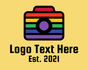 Rainbow - Colorful Rainbow Camera logo design