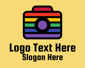 Colorful Rainbow Camera  Logo