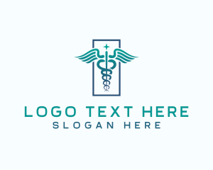 Snake - Caduceus Medical Healthcare logo design