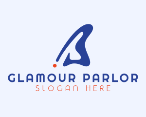 Parlor - Blue Letter B Butterfly logo design