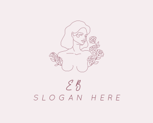 Purple - Naked Female Roses logo design