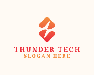 Modern Thunder Bolt  logo design