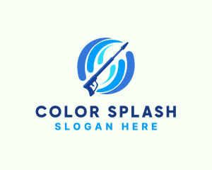 Pressure Washer Cleaning logo design