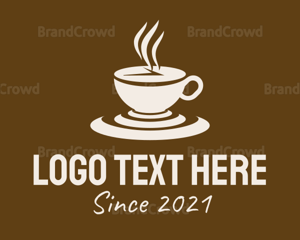 Clock Coffee Drink Logo