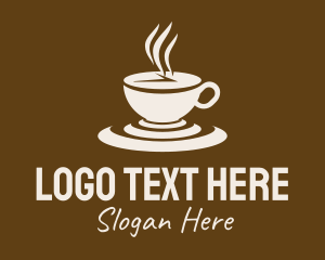 Clock Coffee Drink Logo