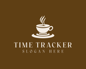 Clock Coffee Drink logo design