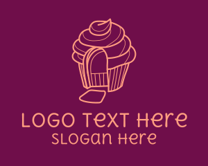 Dessert - Cupcake Home Door logo design