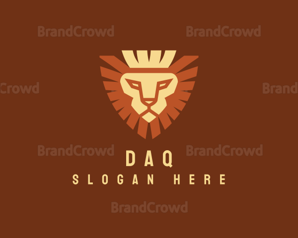 Lion Crown Shield Logo