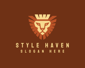 Regal - Lion Crown Shield logo design