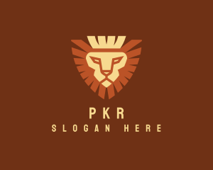 Zoo - Lion Crown Shield logo design
