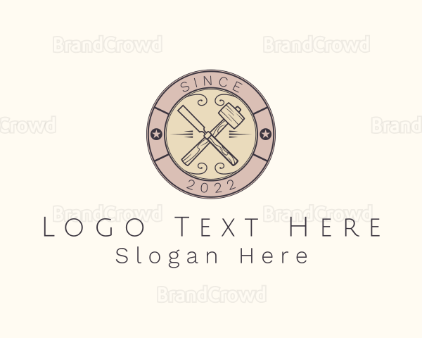 Woodworking Sculpting Tools Logo