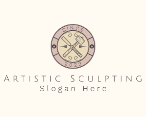 Woodworking Sculpting Tools logo design