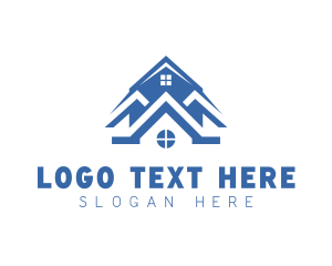 Residence - Roofing Home Builder logo design