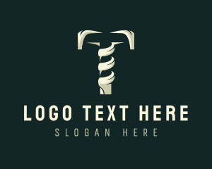 Vine - Letter T Urban Clothing logo design
