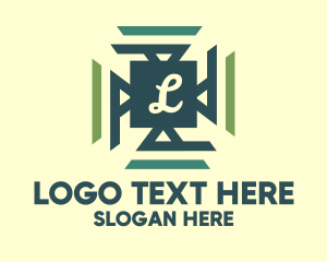 Christmas - Geometric Tile Letter logo design
