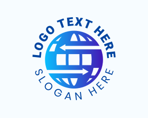 Worldwide - International Globe Logistics logo design