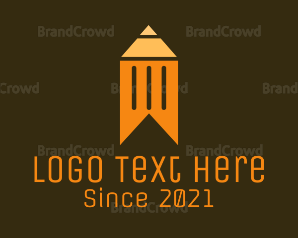 Orange Pencil Bookmark Logo