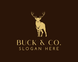 Gold Forest Elk logo design