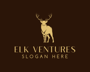 Elk - Gold Forest Elk logo design