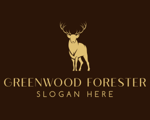 Gold Forest Elk logo design