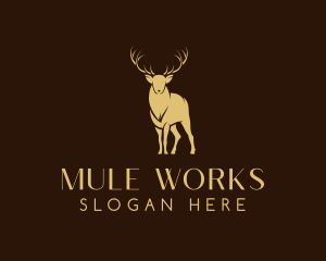 Mule - Gold Forest Elk logo design