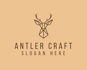 Wild Reindeer Antler logo design