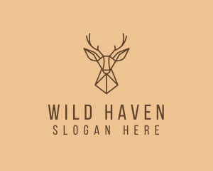 Wild Reindeer Antler logo design