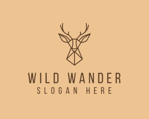 Wild Reindeer Antler logo design