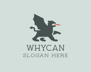Historian - Mythological Griffin Dragon logo design