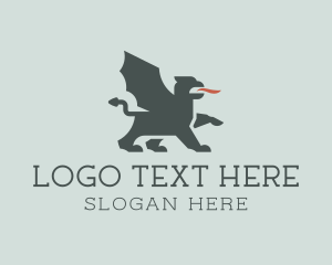 Legend - Mythological Griffin Dragon logo design