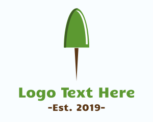Eco Friendly - Push Pin Tree logo design