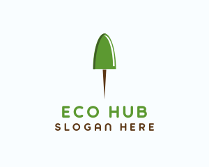 Eco Push Pin  logo design