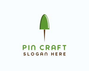 Pin - Push Pin Tree logo design