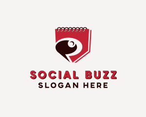 Social Notepad Chat logo design