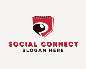 Social - Social Notepad Chat logo design