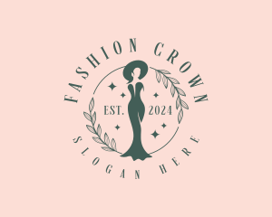 Fashion Wreath Dress logo design