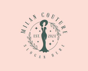 Fashion Wreath Dress logo design