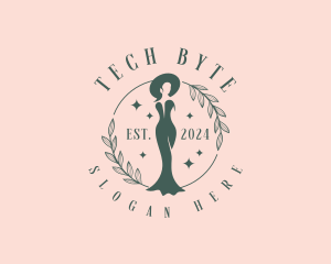 Fashion Wreath Dress logo design