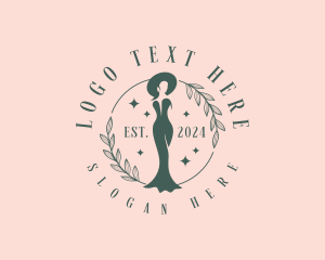 Leaf - Fashion Wreath Dress logo design
