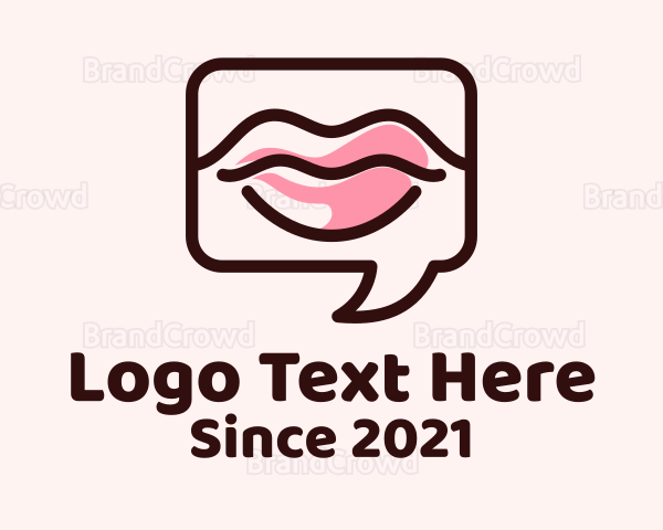 Lipstick Makeup Chat Logo