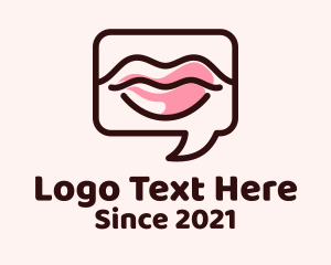 Chat Box - Lipstick Makeup Chat logo design