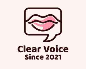 Lipstick Makeup Chat logo design