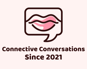 Dialogue - Lipstick Makeup Chat logo design